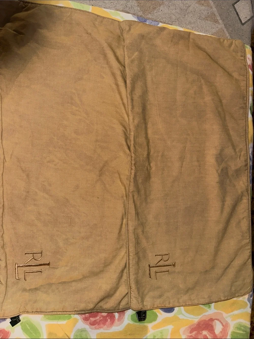 2 Ralph Lauren Lumbar Pillow Cover Warm Beige 13” x 26”